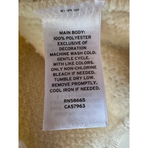 Tucker + Tate Girls Fuzzy Embroidered Sweatshirt Size 5 Cream 100% Polyester - Picture 3 of 5